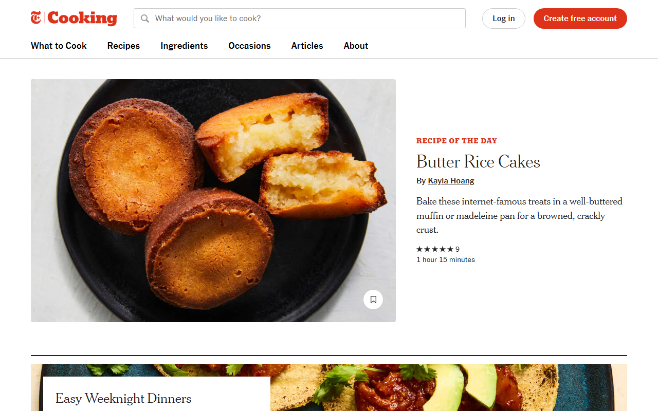 NYT Cooking screenshot
