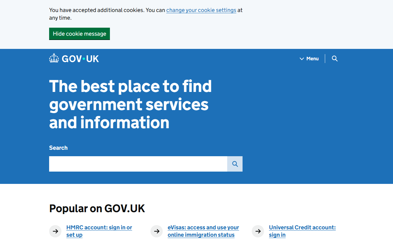 GOV.UK screenshot