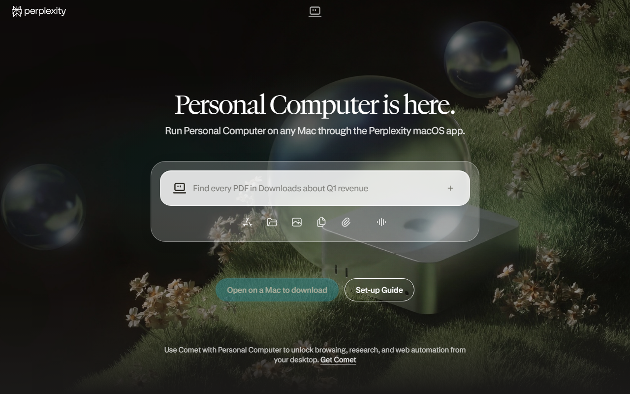 Perplexity Personal Computer screenshot