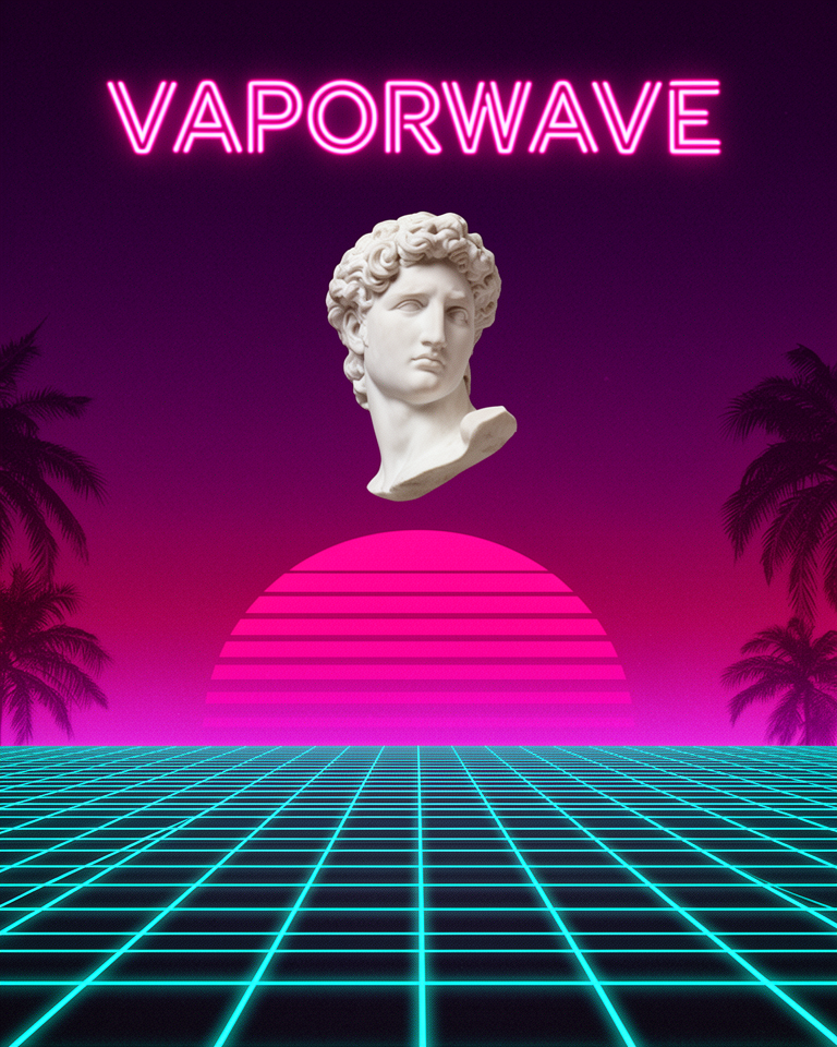 Vaporwave hero artwork